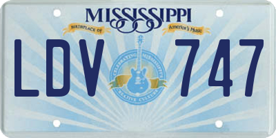 MS license plate LDV747