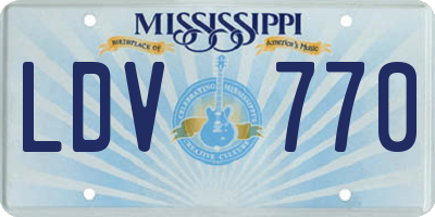 MS license plate LDV770