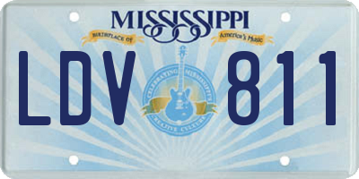 MS license plate LDV811