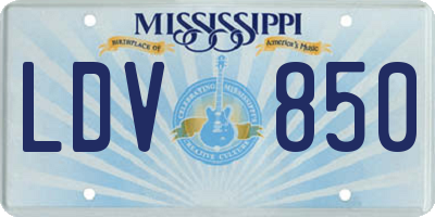 MS license plate LDV850
