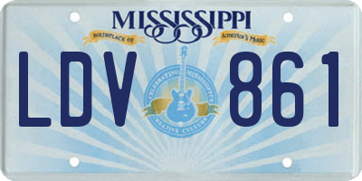 MS license plate LDV861