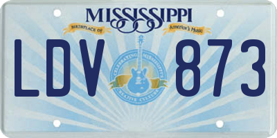 MS license plate LDV873