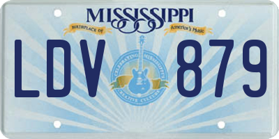MS license plate LDV879