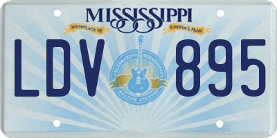 MS license plate LDV895