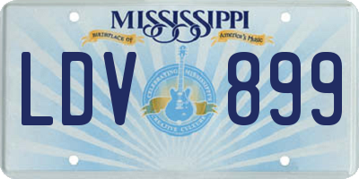 MS license plate LDV899
