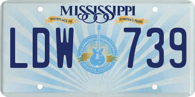 MS license plate LDW739