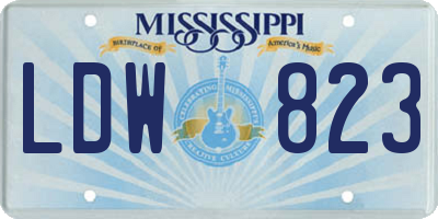 MS license plate LDW823