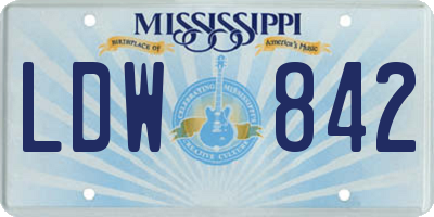 MS license plate LDW842