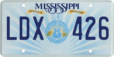 MS license plate LDX426