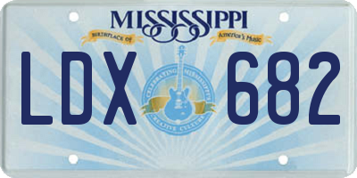 MS license plate LDX682