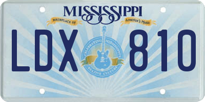 MS license plate LDX810