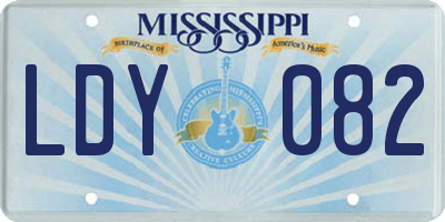MS license plate LDY082