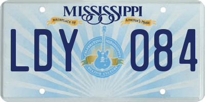 MS license plate LDY084