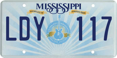 MS license plate LDY117