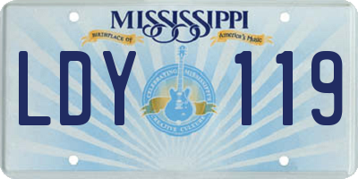 MS license plate LDY119