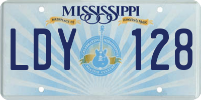 MS license plate LDY128