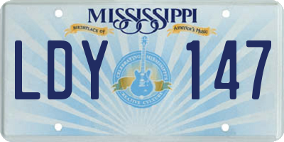 MS license plate LDY147