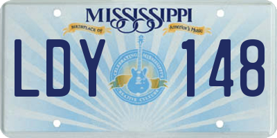 MS license plate LDY148