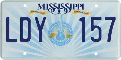 MS license plate LDY157