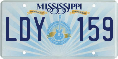 MS license plate LDY159