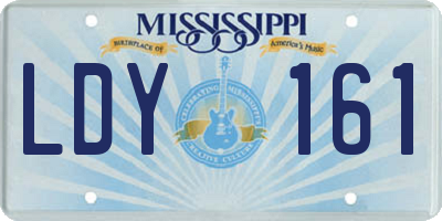 MS license plate LDY161