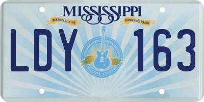 MS license plate LDY163