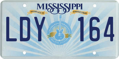MS license plate LDY164