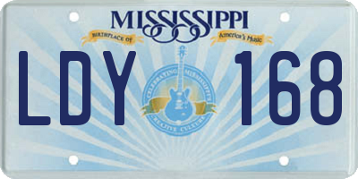 MS license plate LDY168