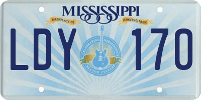 MS license plate LDY170