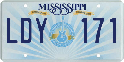 MS license plate LDY171