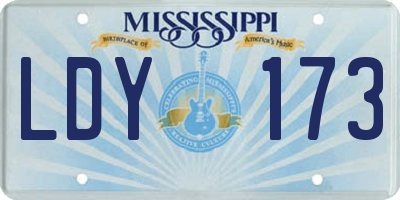 MS license plate LDY173