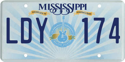 MS license plate LDY174