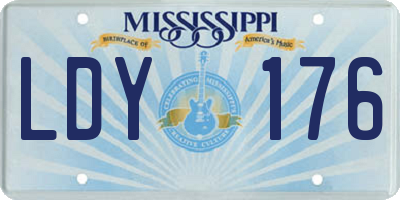 MS license plate LDY176