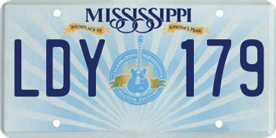 MS license plate LDY179