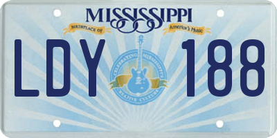 MS license plate LDY188