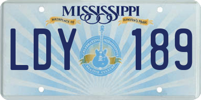 MS license plate LDY189