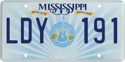 MS license plate LDY191