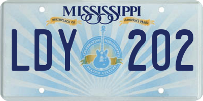 MS license plate LDY202