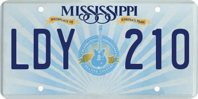 MS license plate LDY210