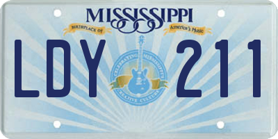 MS license plate LDY211