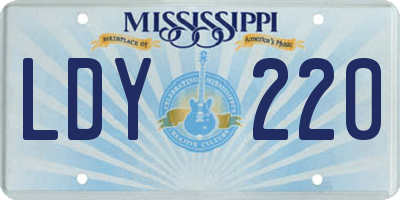 MS license plate LDY220
