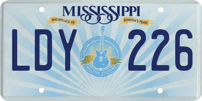 MS license plate LDY226