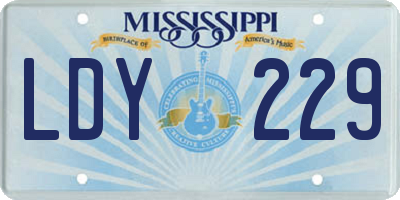 MS license plate LDY229