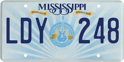 MS license plate LDY248