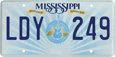 MS license plate LDY249