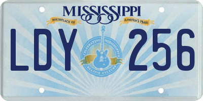 MS license plate LDY256