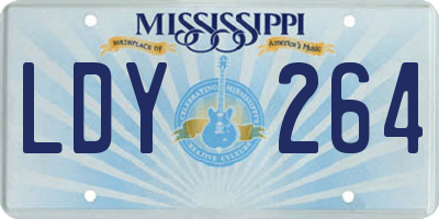 MS license plate LDY264