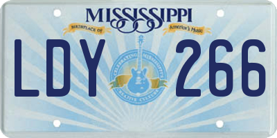 MS license plate LDY266
