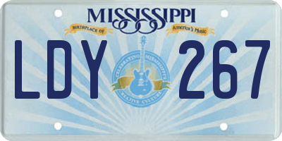 MS license plate LDY267