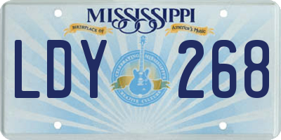MS license plate LDY268